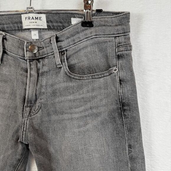 FRAME Le Homme Slim Jeans Rushmore Wash Men's Gray Black stonewashed Size 29 x32 - Picture 4 of 14